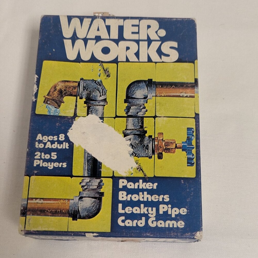 1972 Vintage Water Works Parker Brothers Leaky Pipe Card Game